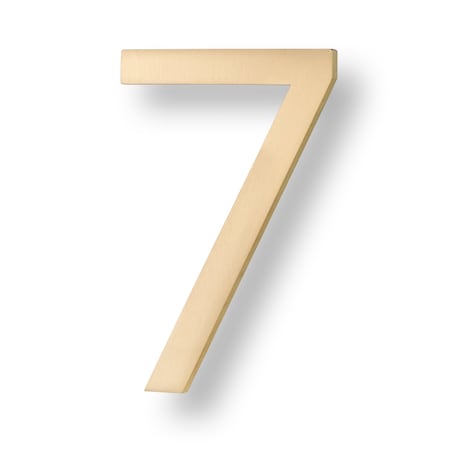 Sure-Loc Hardware Sure-Loc Hardware Floating House Number, 6, No. 7, Satin Brass HNF6-7 SB